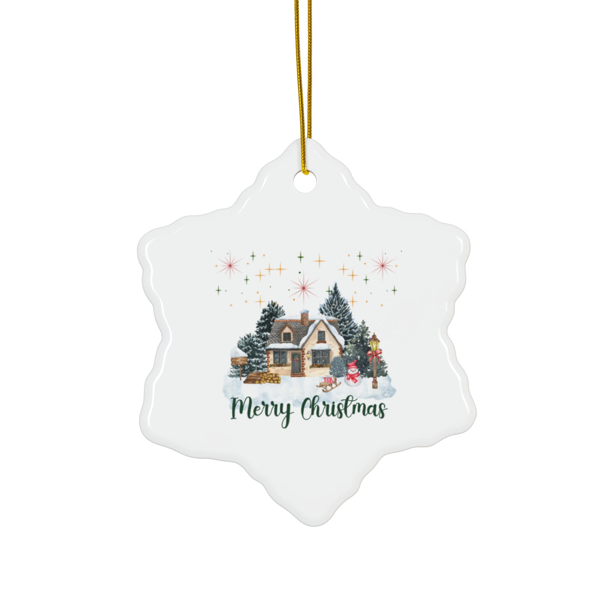 Personalized Photo Ceramic Star Ornament