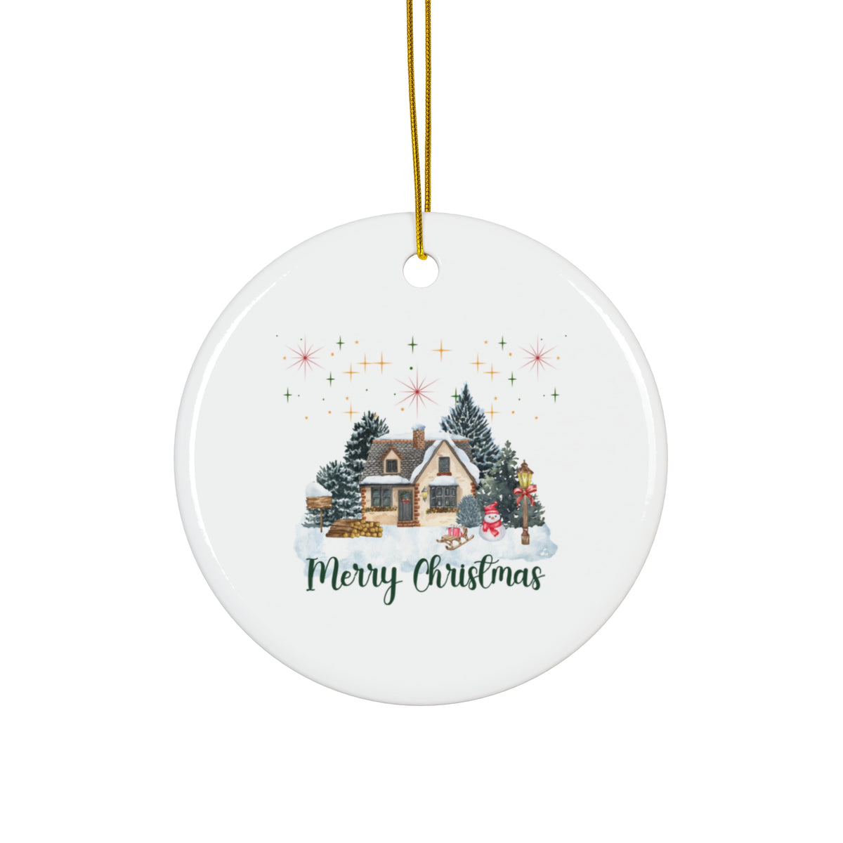 Personalized Photo Ceramic Star Ornament