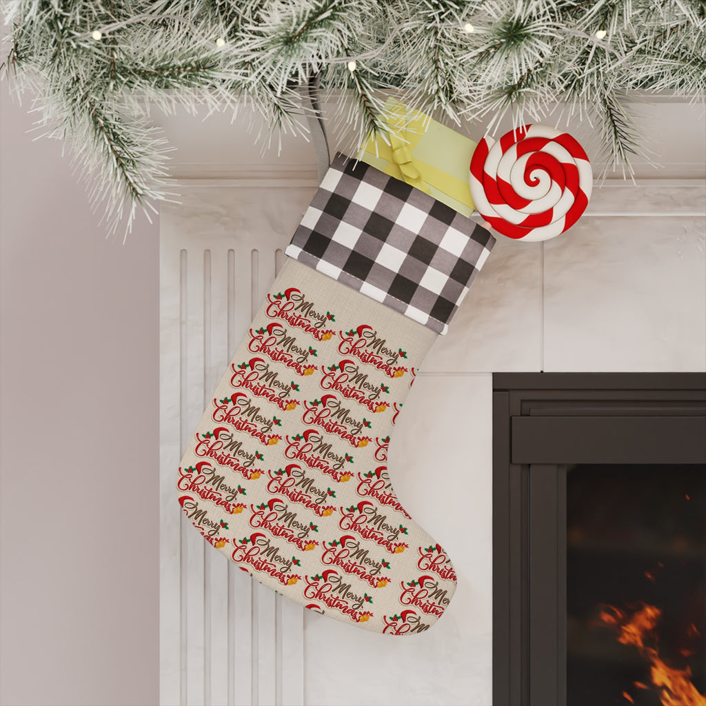 Buffalo Plaid Personalized Christmas Stocking