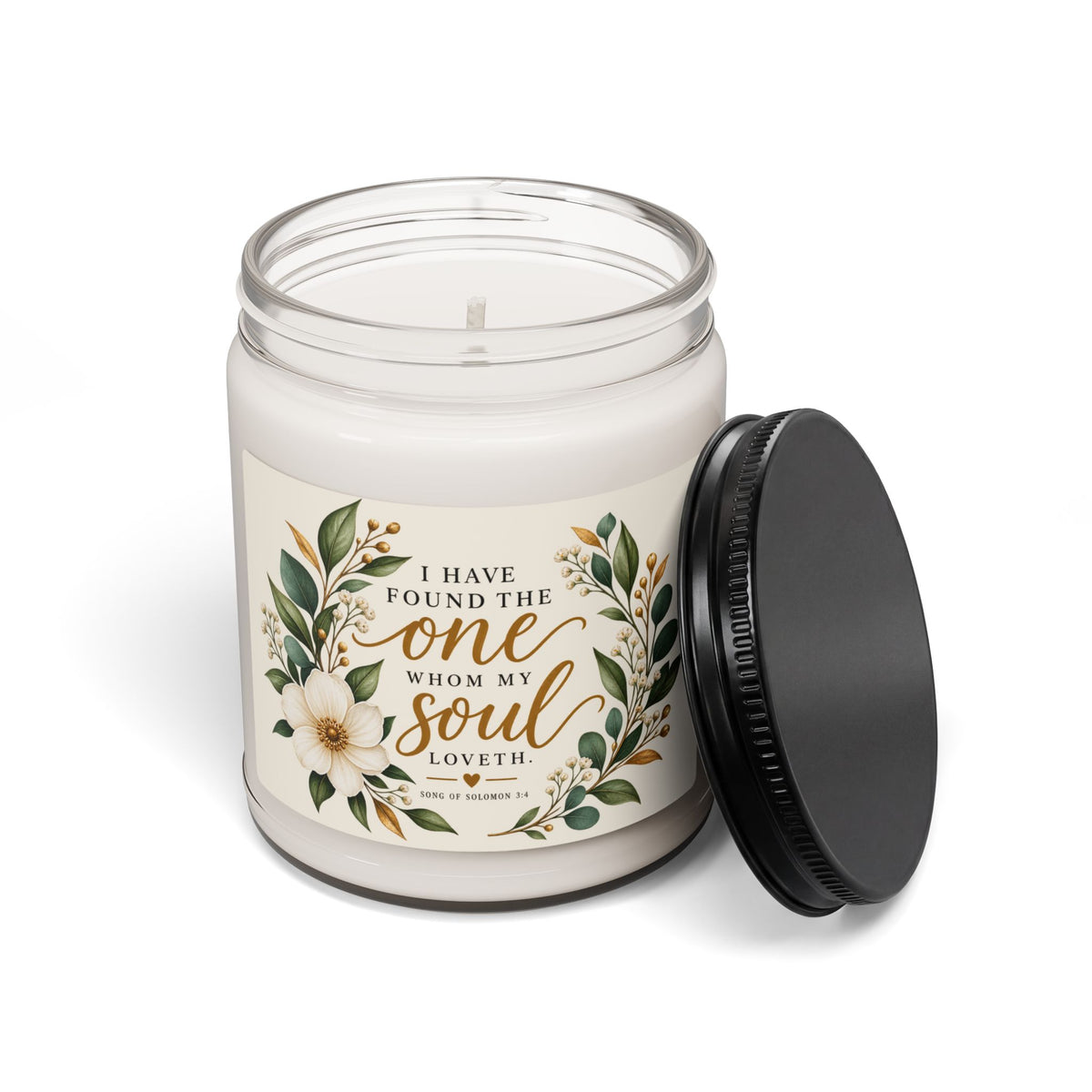 Scented Soy Candle Wedding Gift, 9oz Glass Jar Candle, Bridesmaid Gift, Love Quote Candle, Bridal Shower Favor, Anniversary Gift