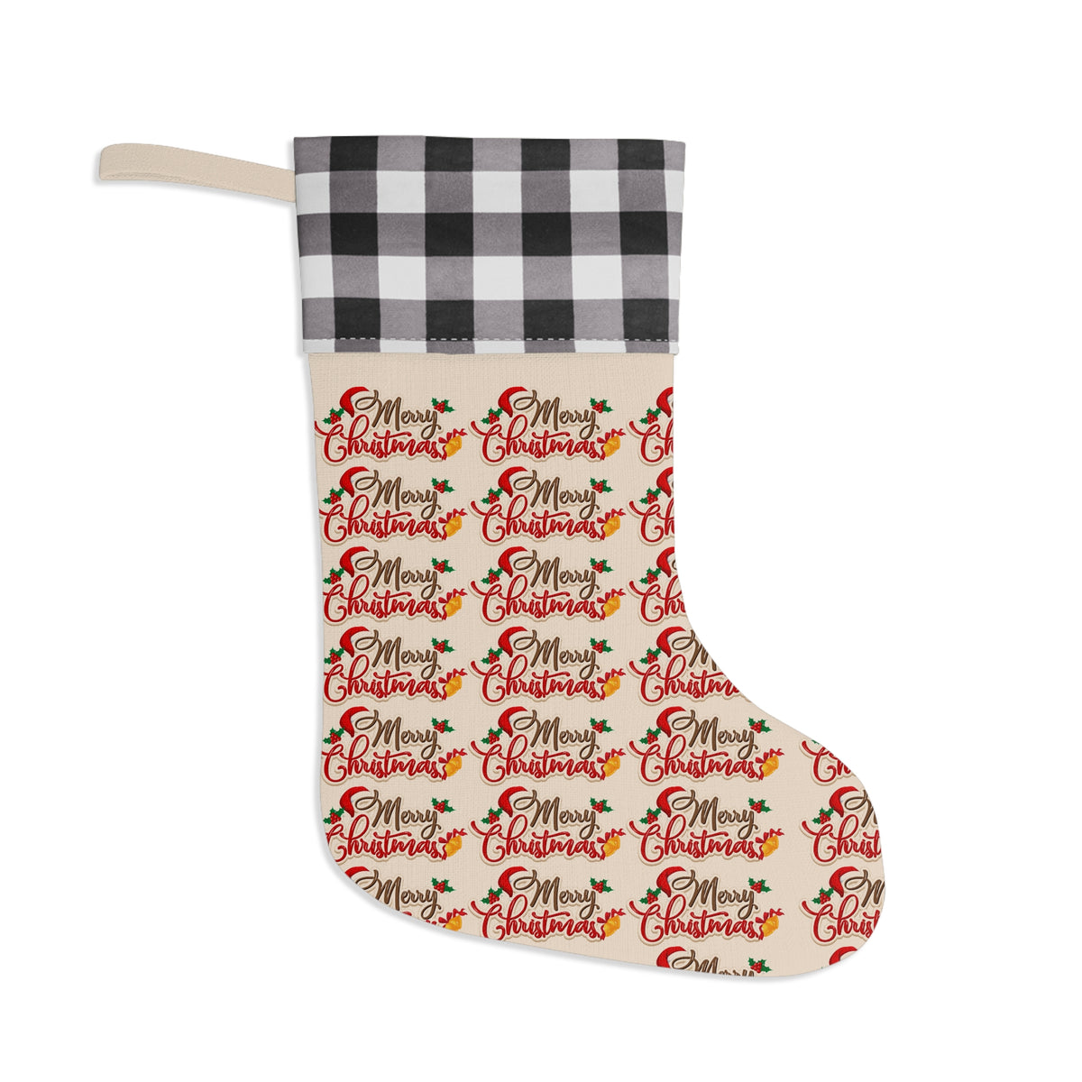 Buffalo Plaid Personalized Christmas Stocking