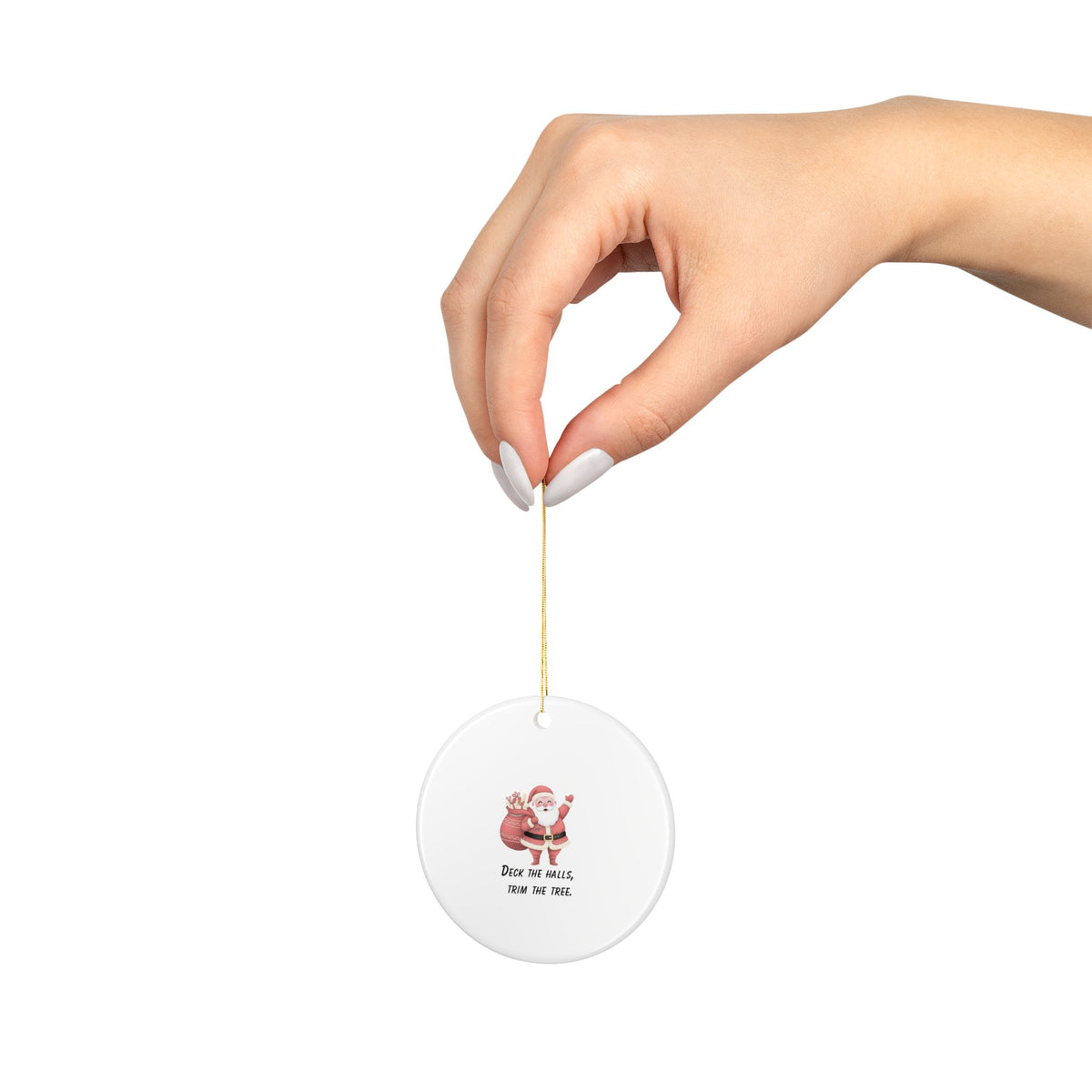 Santa Claus Ceramic Ornament
