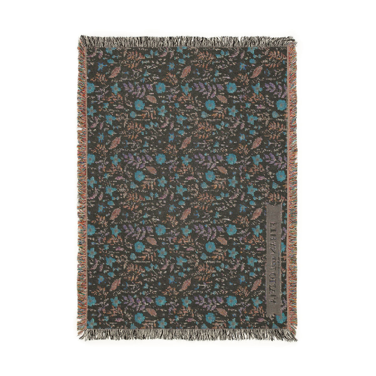 Floral Woven Blanket — Reversible Cozy Throw with Botanical Pattern