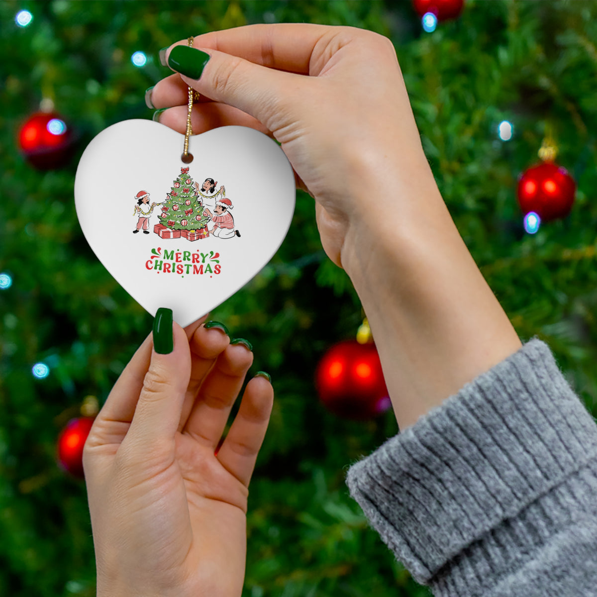 Personalized Kids & Family Ceramic Ornament