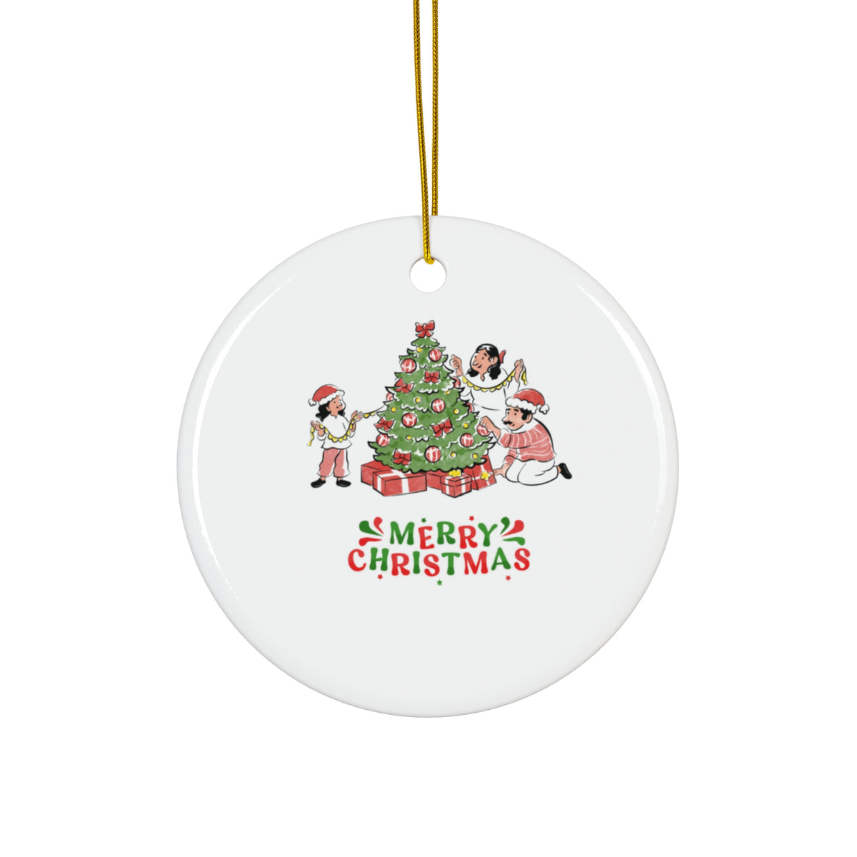 Personalized Kids & Family Ceramic Ornament