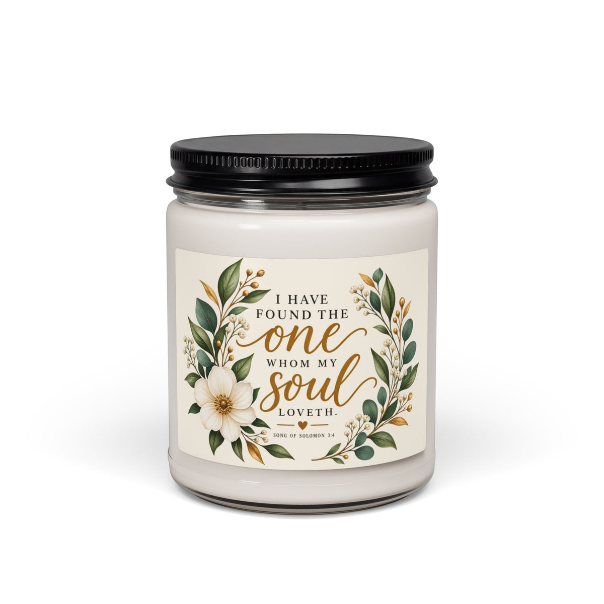 Scented Soy Candle Wedding Gift, 9oz Glass Jar Candle, Bridesmaid Gift, Love Quote Candle, Bridal Shower Favor, Anniversary Gift