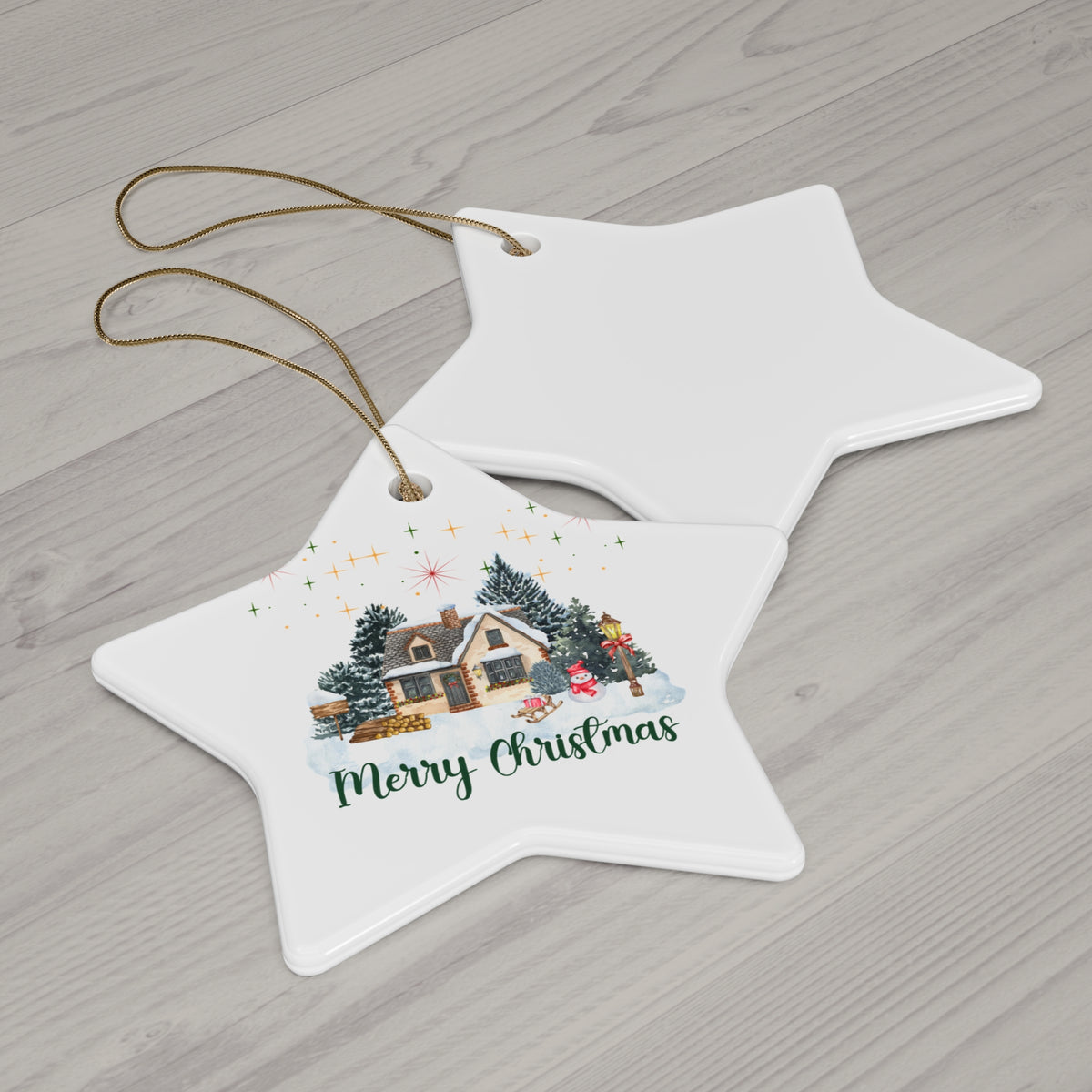 Personalized Photo Ceramic Star Ornament