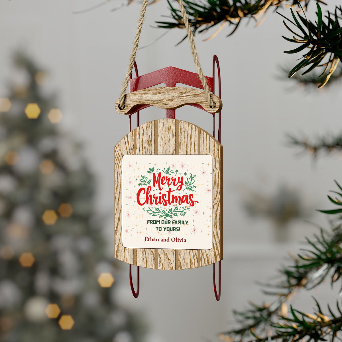Personalized MDF Sled Decoration