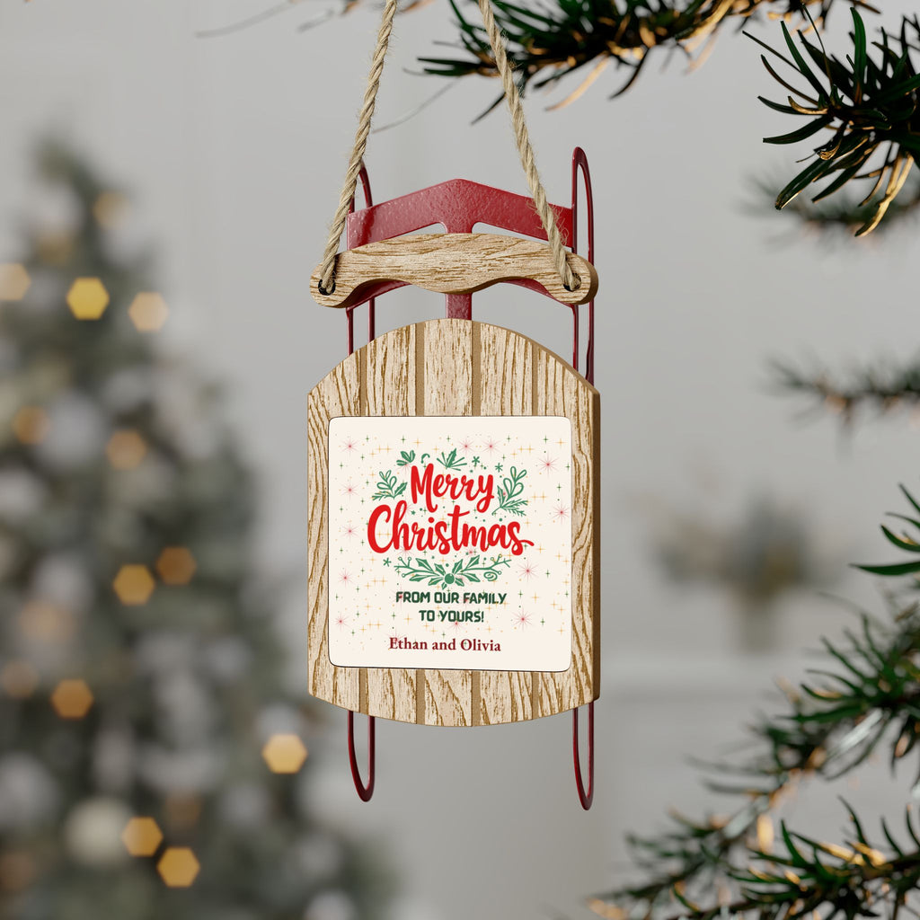 Personalized MDF Sled Decoration