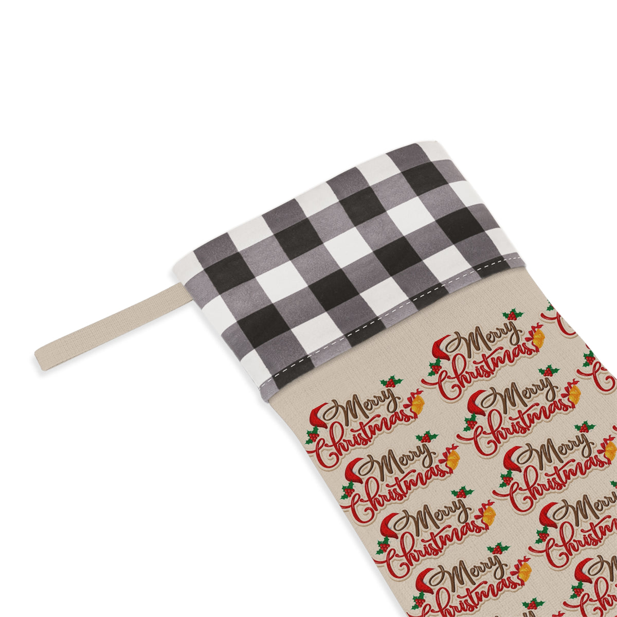 Buffalo Plaid Personalized Christmas Stocking