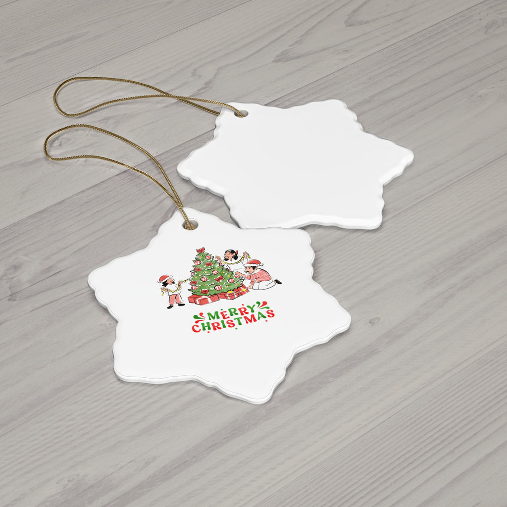 Personalized Kids & Family Ceramic Ornament