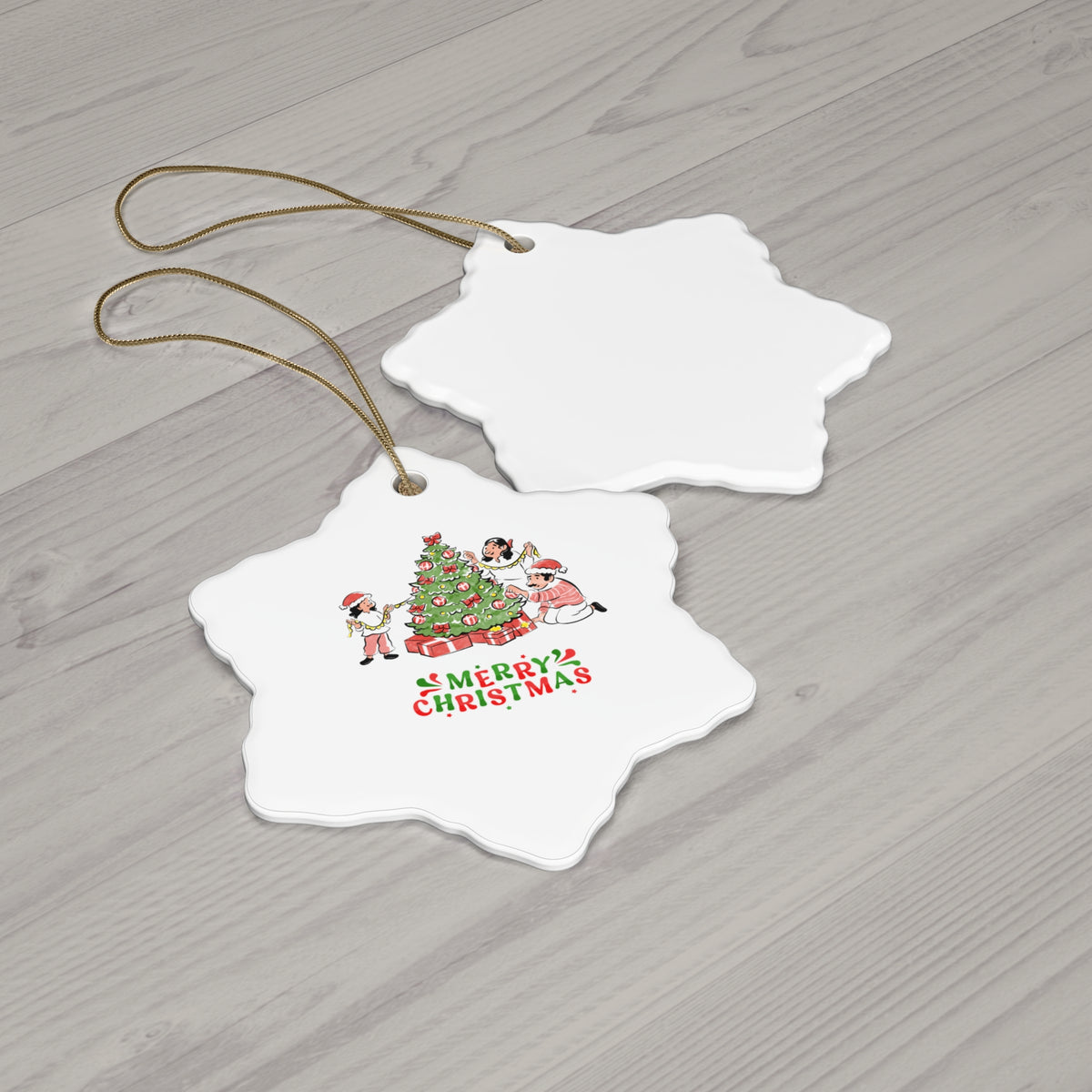Personalized Kids & Family Ceramic Ornament