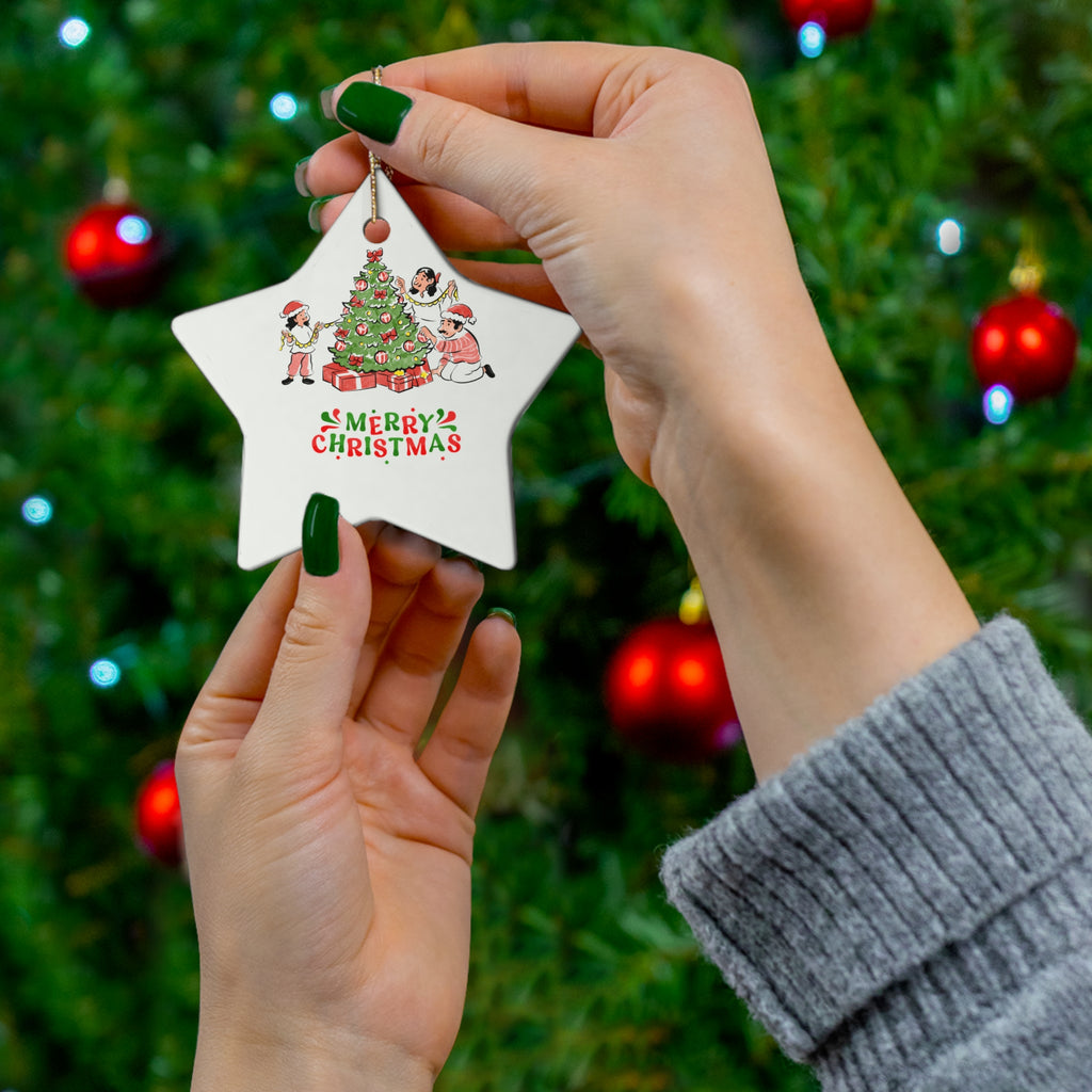 Personalized Kids & Family Ceramic Ornament