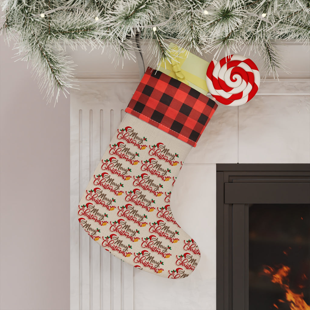Buffalo Plaid Personalized Christmas Stocking