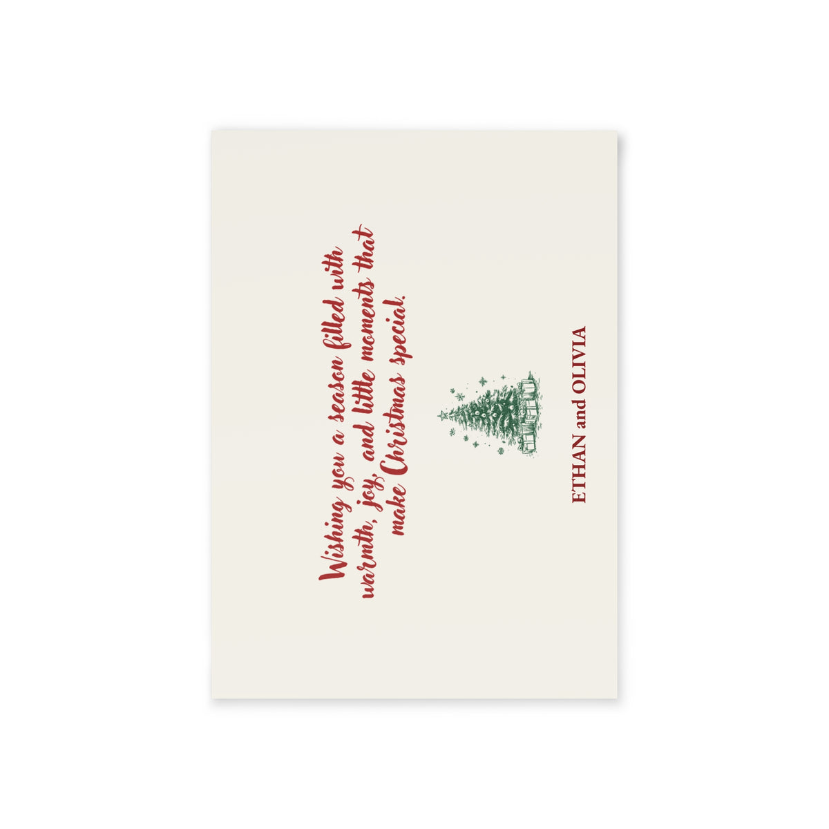 Personalized Happy Holidays Village Card