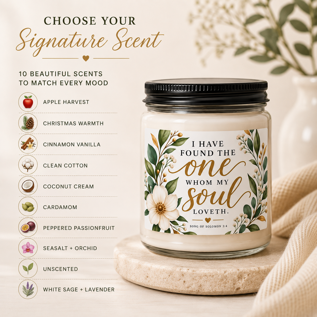 Scented Soy Candle Wedding Gift, 9oz Glass Jar Candle, Bridesmaid Gift, Love Quote Candle, Bridal Shower Favor, Anniversary Gift