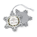 Our First Christmas Pewter Snowflake Ornament