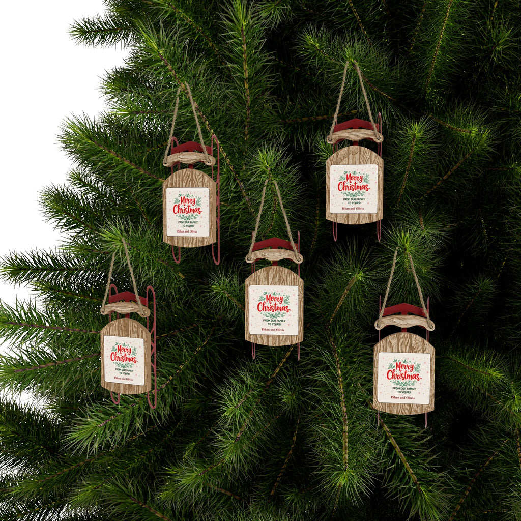 Personalized MDF Sled Decoration