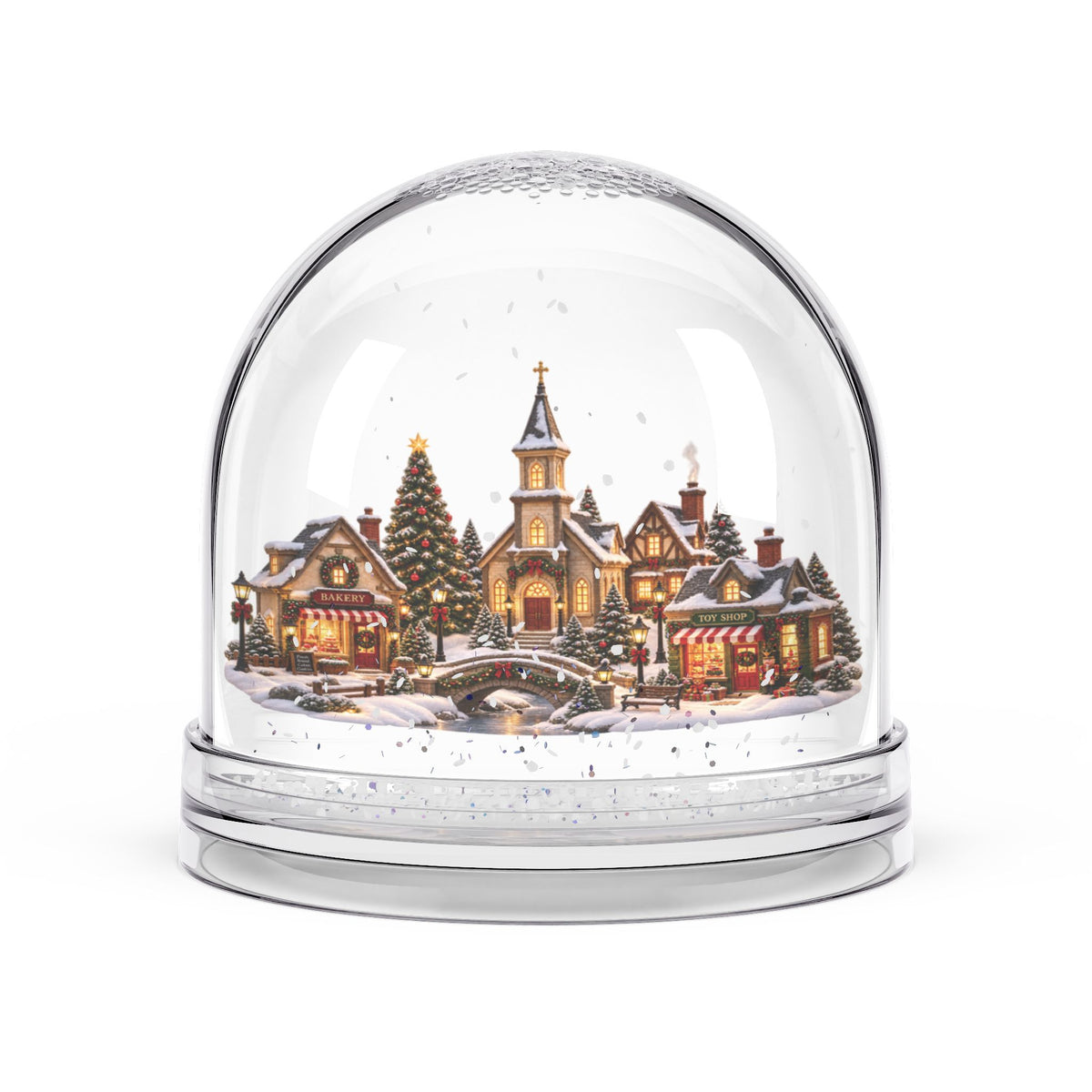 Double-Sided Winter House Snow Globe