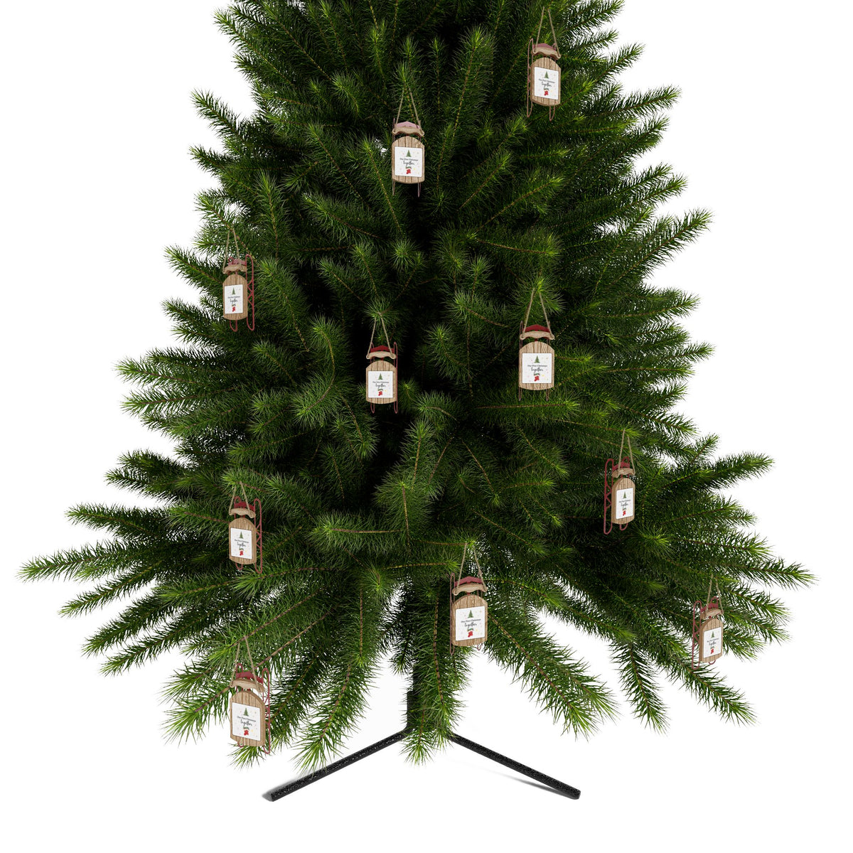 Personalized Wooden Sled Ornament