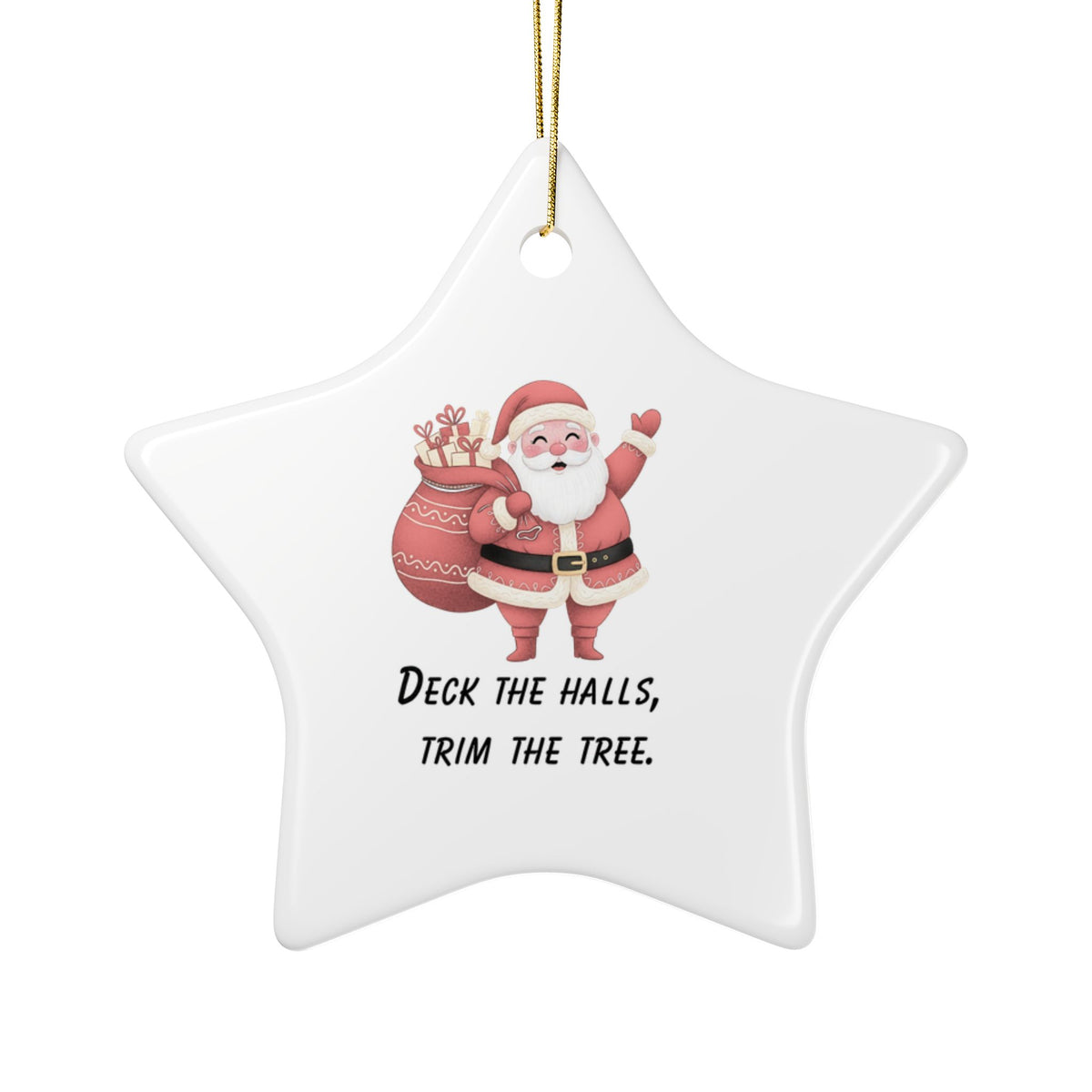 Santa Claus Ceramic Ornament