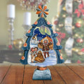 Northern Lights Tree Handcrafted Christmas Figurine - G. DeBrekht Christmas Santa Snowman Decor - 588077M
