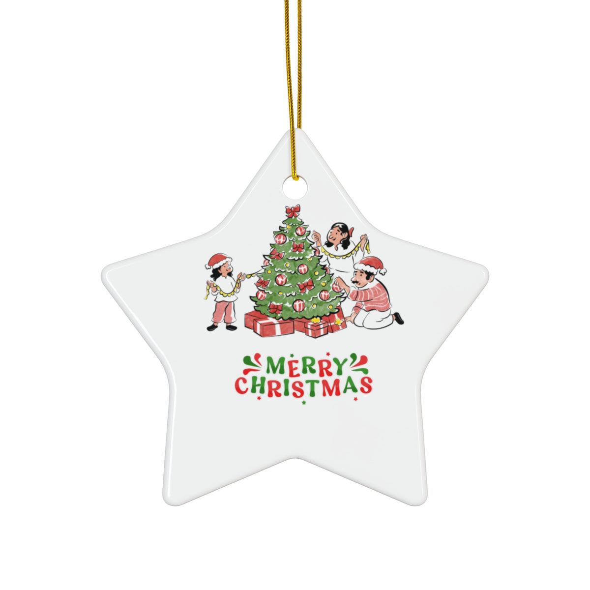 Personalized Kids & Family Ceramic Ornament