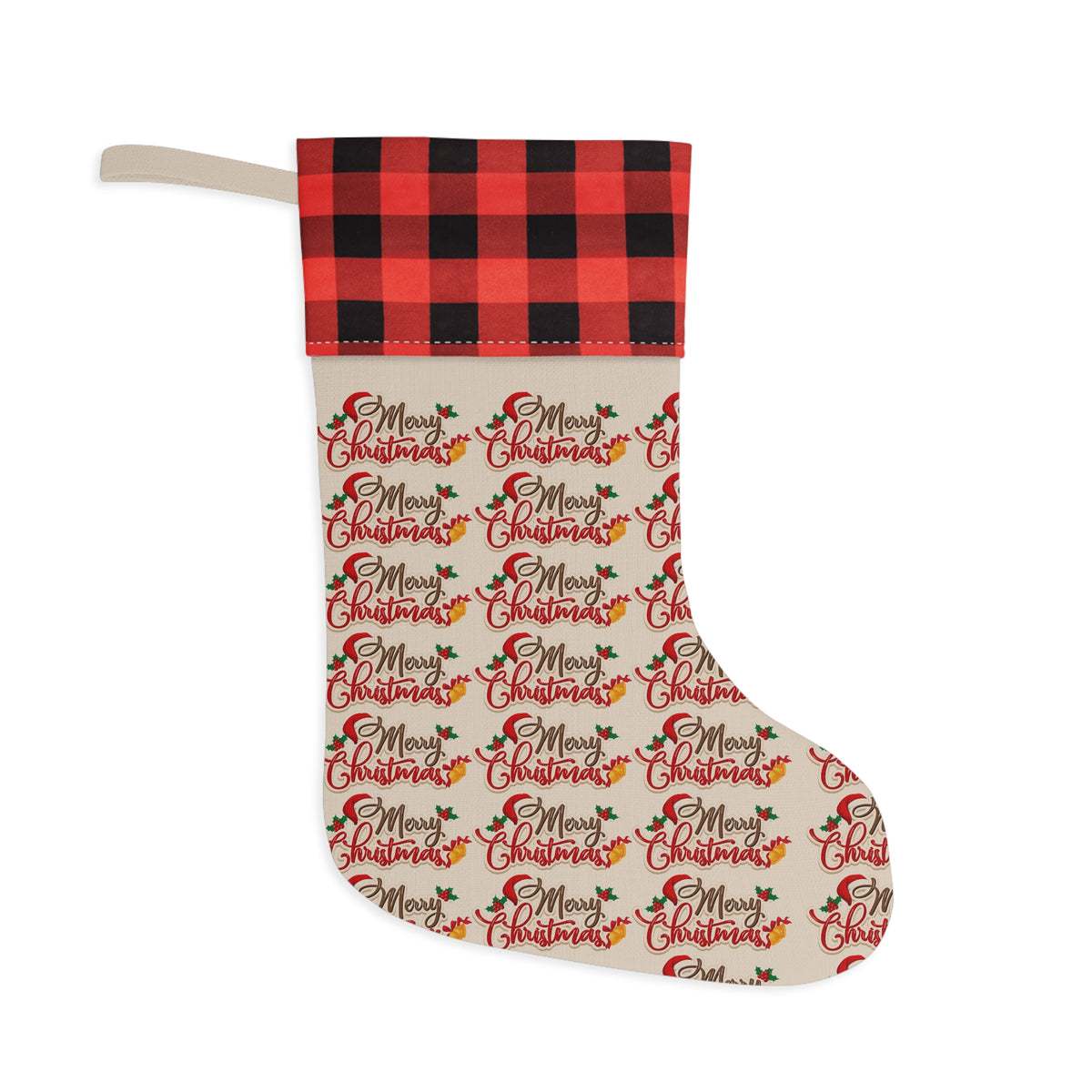 Buffalo Plaid Personalized Christmas Stocking