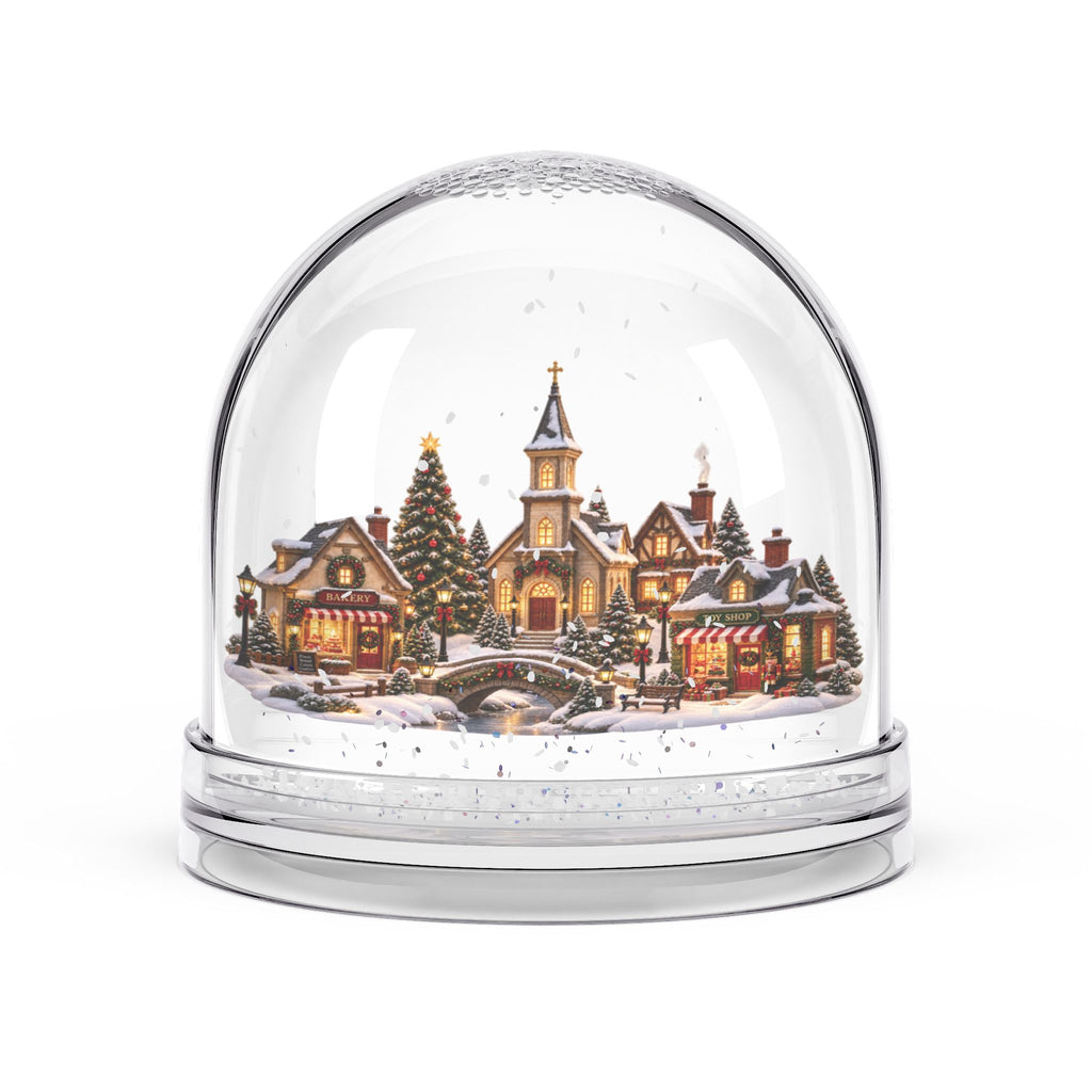 Double-Sided Winter House Snow Globe