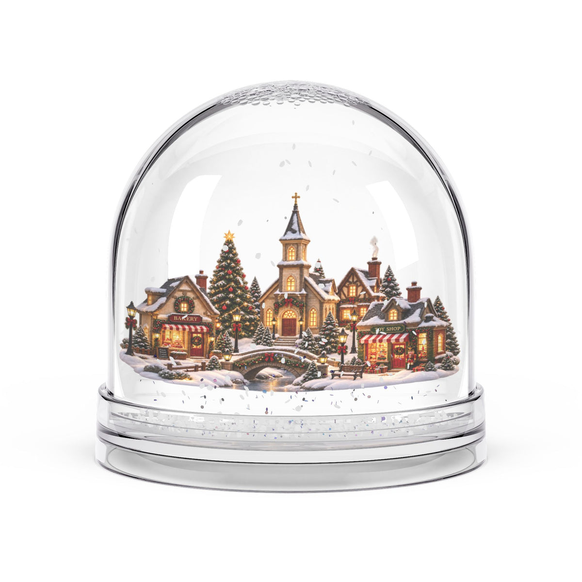 Double-Sided Winter House Snow Globe