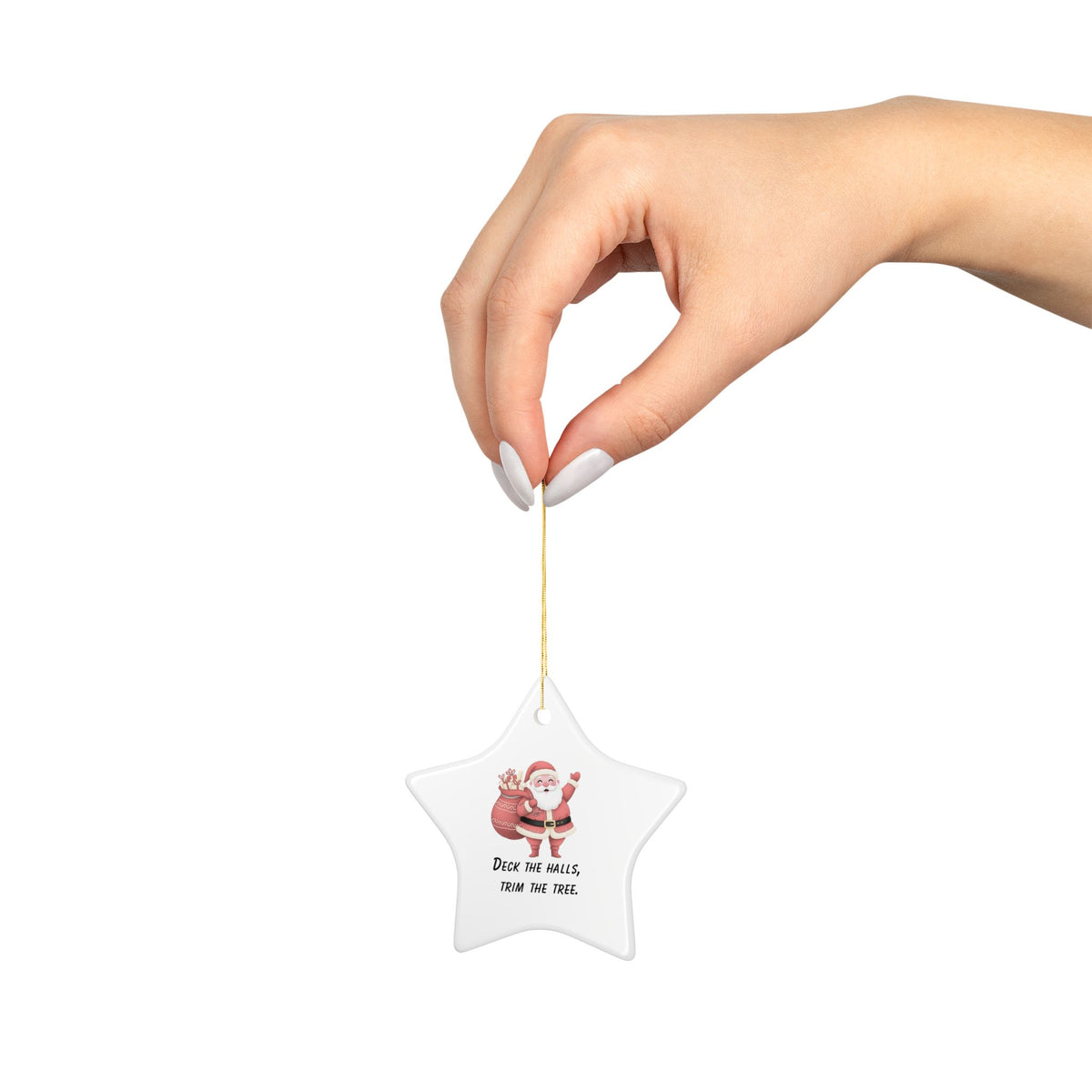 Santa Claus Ceramic Ornament