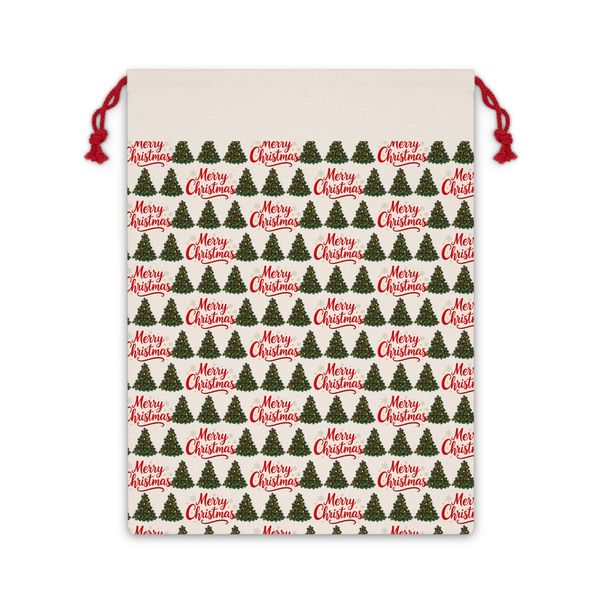 Merry Christmas Drawstring Gift Bag