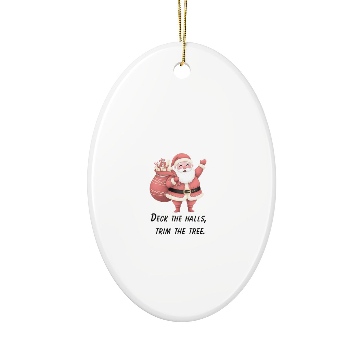 Santa Claus Ceramic Ornament