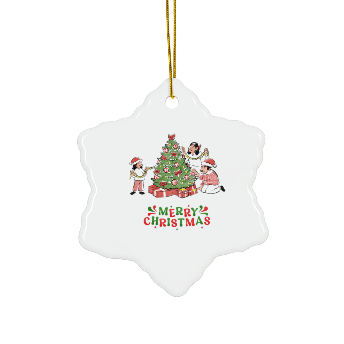 Personalized Kids & Family Ceramic Ornament