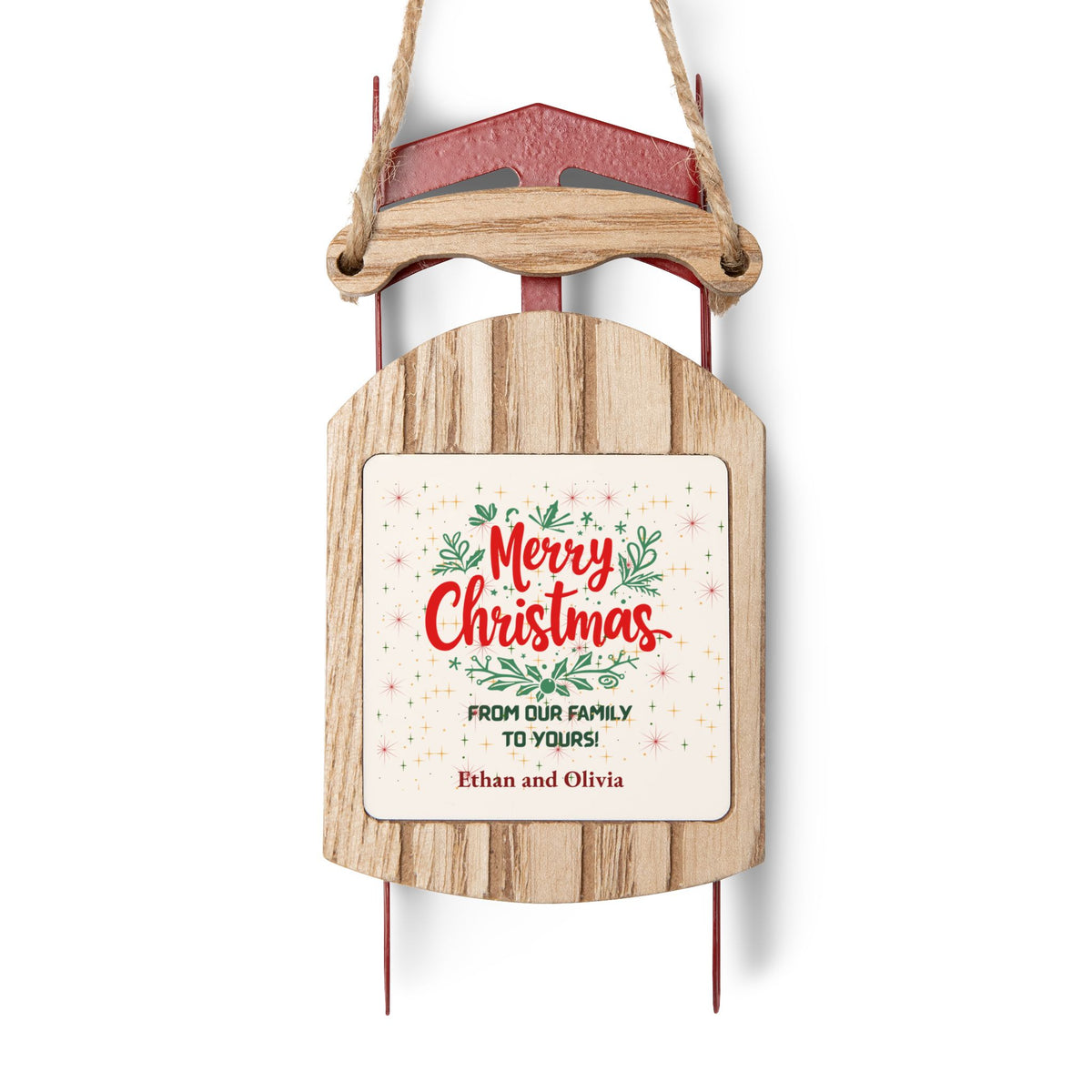 Personalized MDF Sled Decoration
