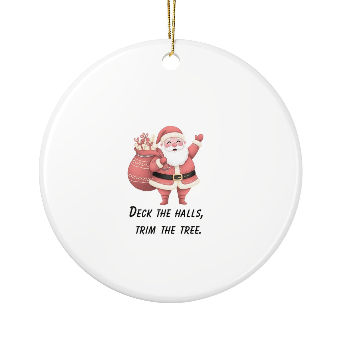 Santa Claus Ceramic Ornament
