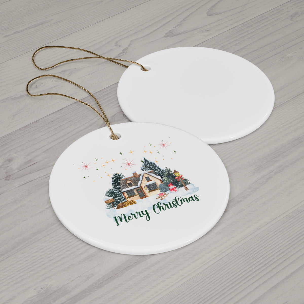 Personalized Photo Ceramic Star Ornament