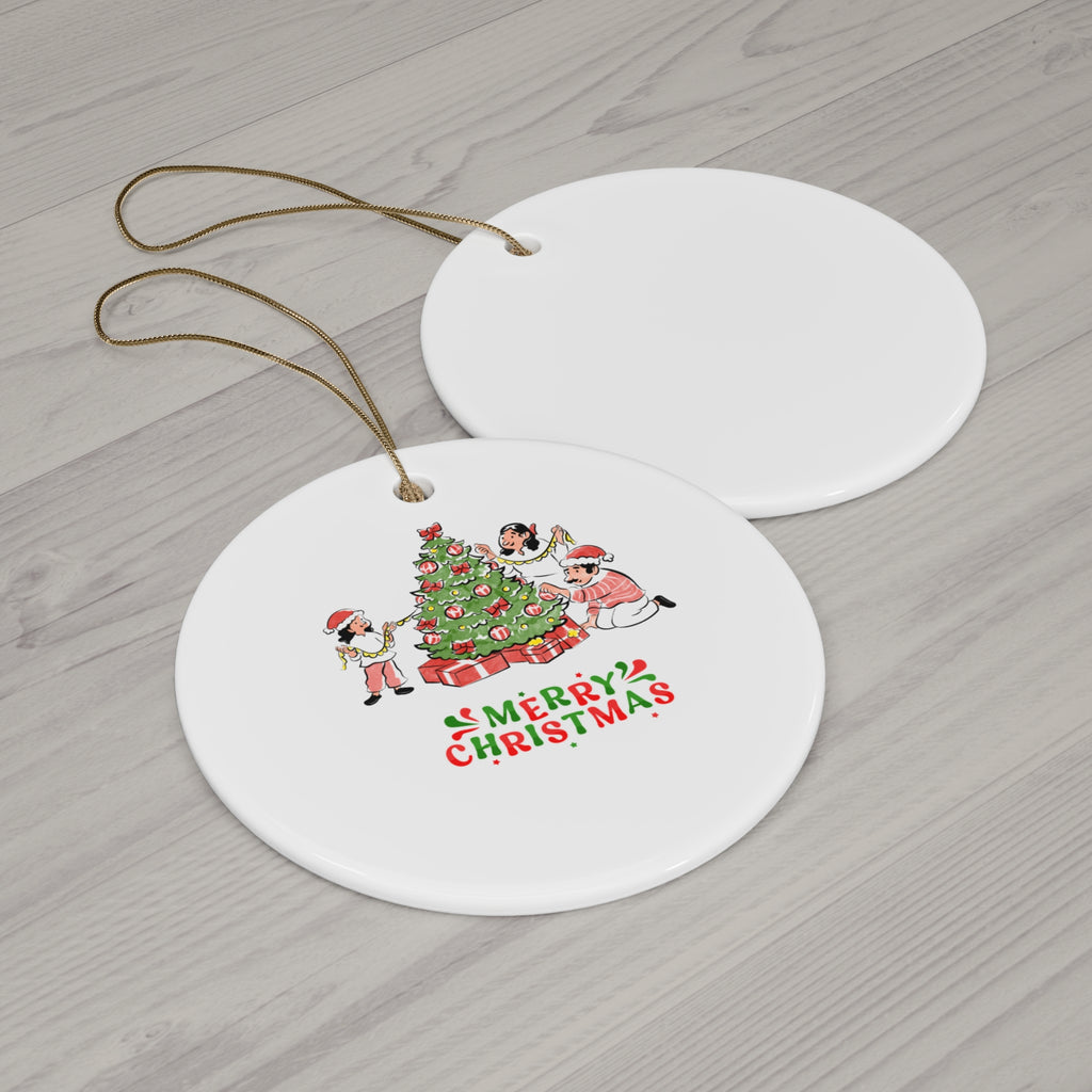 Personalized Kids & Family Ceramic Ornament
