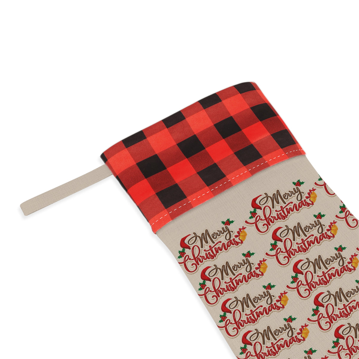 Buffalo Plaid Personalized Christmas Stocking