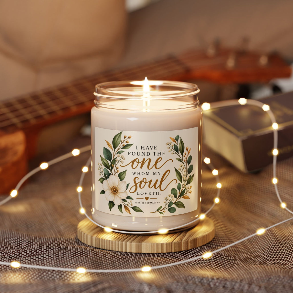 Scented Soy Candle Wedding Gift, 9oz Glass Jar Candle, Bridesmaid Gift, Love Quote Candle, Bridal Shower Favor, Anniversary Gift
