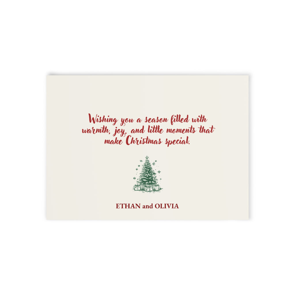 Personalized Happy Holidays Village Card
