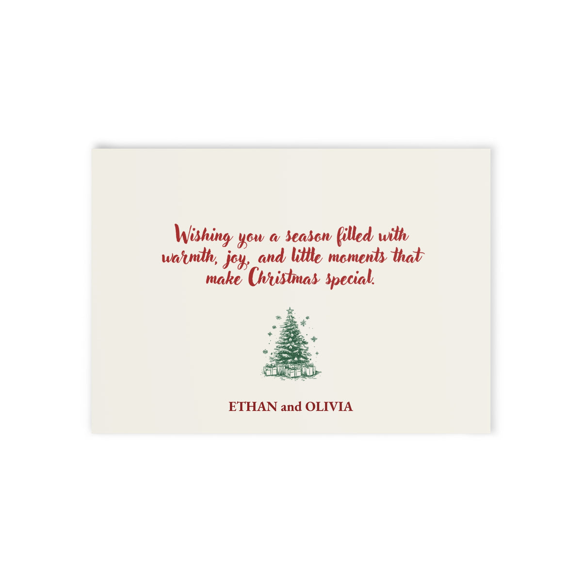 Personalized Happy Holidays Village Card
